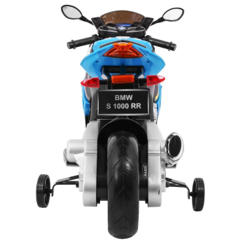 Motor na akumulator BMW S1000 RR dla dzieci Niebieski + Kółeczka pomocnicze + Nóżka podpórka